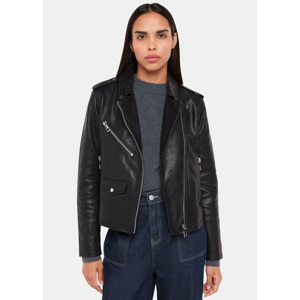 Whistles Agnes Pocket Leather Jacket